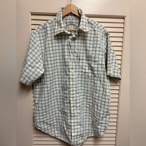 Polo Jeans Co Ralph Lauren Shirt Mens L Plaid Blue Short Sleeve Cotton Y2K VTG